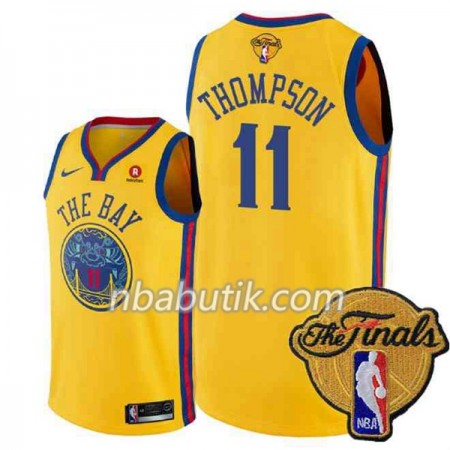 NBA Mænd Trøje Golden State Warriors Klay Thompson 11 2018 NBA Finals Gul Nike City Edition Swingman NBA Mænd Trøje Golden State Warriors Klay Thompson 11 2018 NBA Finals Gul Nike City Edition Swingman